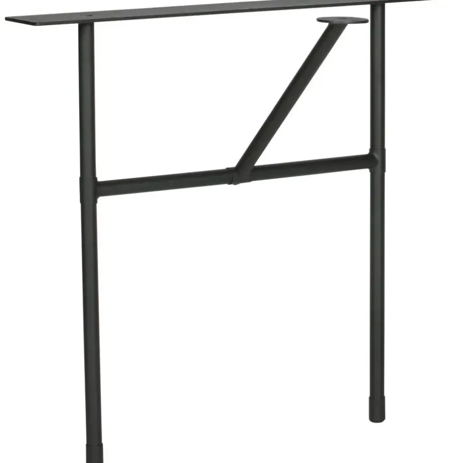 WOOOD Tablo Tafelblad Ovaal Incl. H-Poot - Onbehandeld - Eiken/Metaal