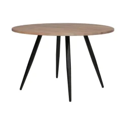 WOOOD Tablo Tafelblad Rond - Eiken - Grijze Olie - 2,4x120x120