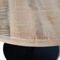 WOOOD Tablo Tafelblad Rond - Mango - White Wash - 120x120