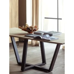 WOOOD Tablo Tafelpoot - Metaal - Zwart - 73x147x71