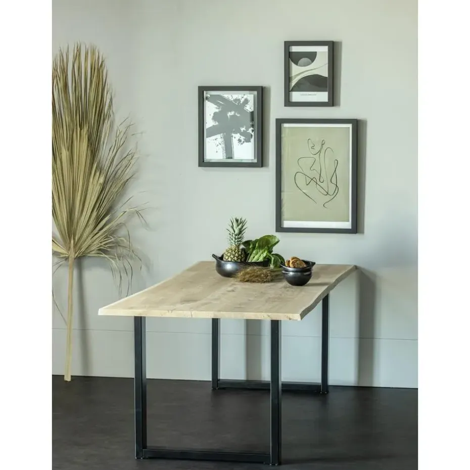 WOOOD Tablo U-Poot/Maastricht 1 Stuk - Metaal - Zwart - 72x79x10