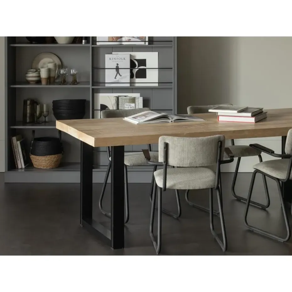 WOOOD Tablo U-Poot/Maastricht 1 Stuk - Metaal - Zwart - 72x79x10