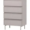 WOOOD Tours Ladekast 4 Lades - Melamine/ MDF - Zand - 102x70x42