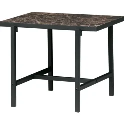 WOOOD Turn Around Bijzettafel - Hout/Metaal - Zwart - 40x50x44