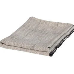 WOOOD Unique Plaid - Viscose/Linnen - Zwart/Off White - 53x49x48