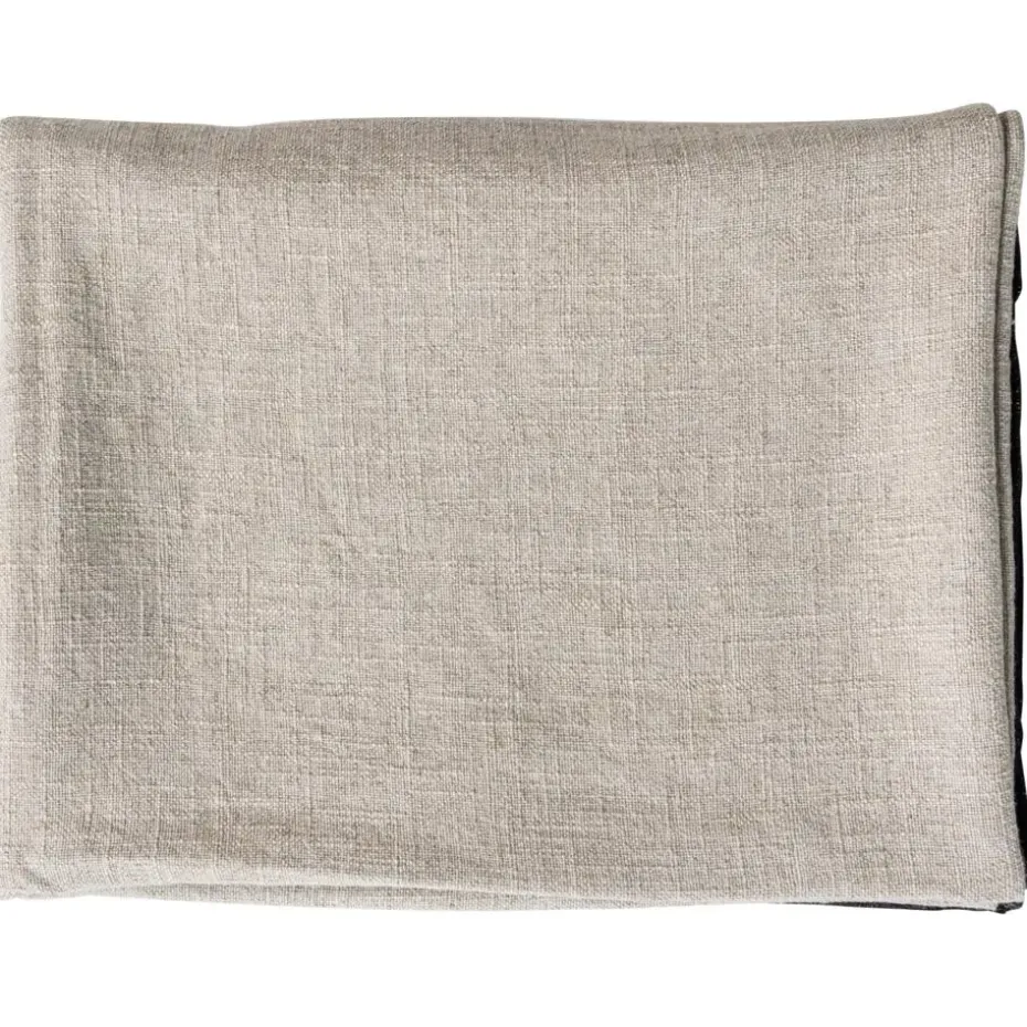 WOOOD Unique Plaid - Viscose/Linnen - Zwart/Off White - 53x49x48