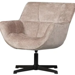 WOOOD Wibo Draaifauteuil - Chenille - Taupe - 94x71x83