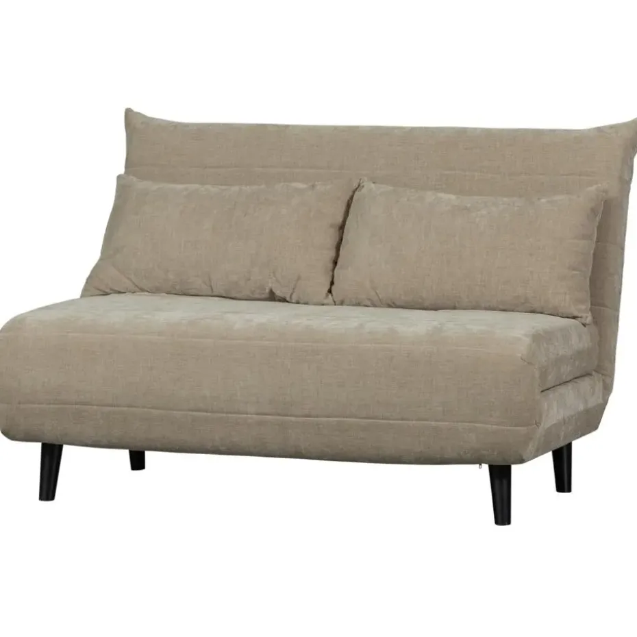 WOOOD Xem Slaapbank - 1-Persoons - Chenille stof - Naturel - 80x122x92