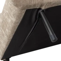 WOOOD Xem Slaapbank - 1-Persoons - Chenille stof - Naturel - 80x122x92