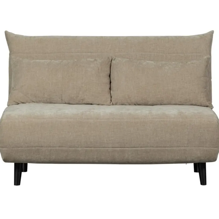 WOOOD Xem Slaapbank - 1-Persoons - Chenille stof - Naturel - 80x122x92