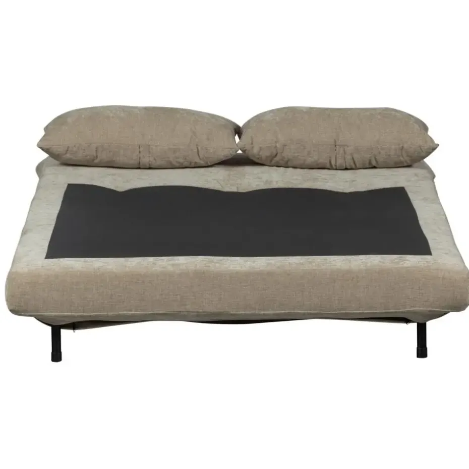 WOOOD Xem Slaapbank - 1-Persoons - Chenille stof - Naturel - 80x122x92