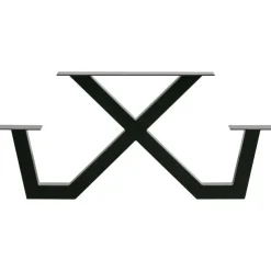 WOOOD X-Poot Picknick Buiten Tablo - Metaal - Zwart - 70x142x13