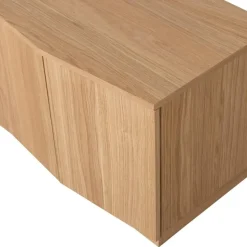 WOOOD Zuma tv-meubel - Push-To-Open - Eiken - Transparant - 52x133x45