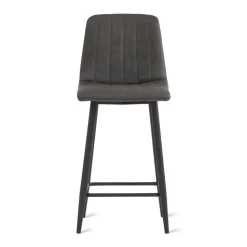 2x Barkruk Jax - Microleder Antraciet (Set van 2)