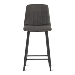 2x Barkruk Jax - Microleder Antraciet (Set van 2)