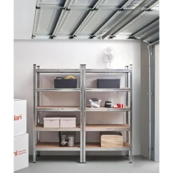 XITTA - Stellingkast set van 2 - Zilver - 150 cm - Staal