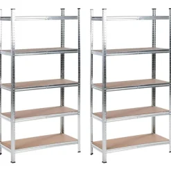 XITTA - Stellingkast set van 2 - Zilver - Staal