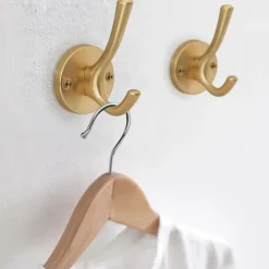 XIVADA Kapstokhaak Zena - Inclusief schroefset - Goud - Set van 3