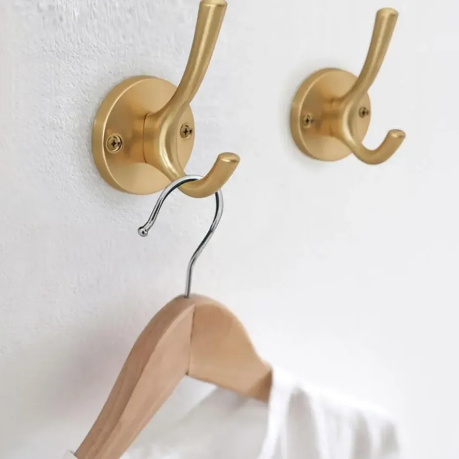 XIVADA Kapstokhaak Zena - Inclusief schroefset - Goud - Set van 3