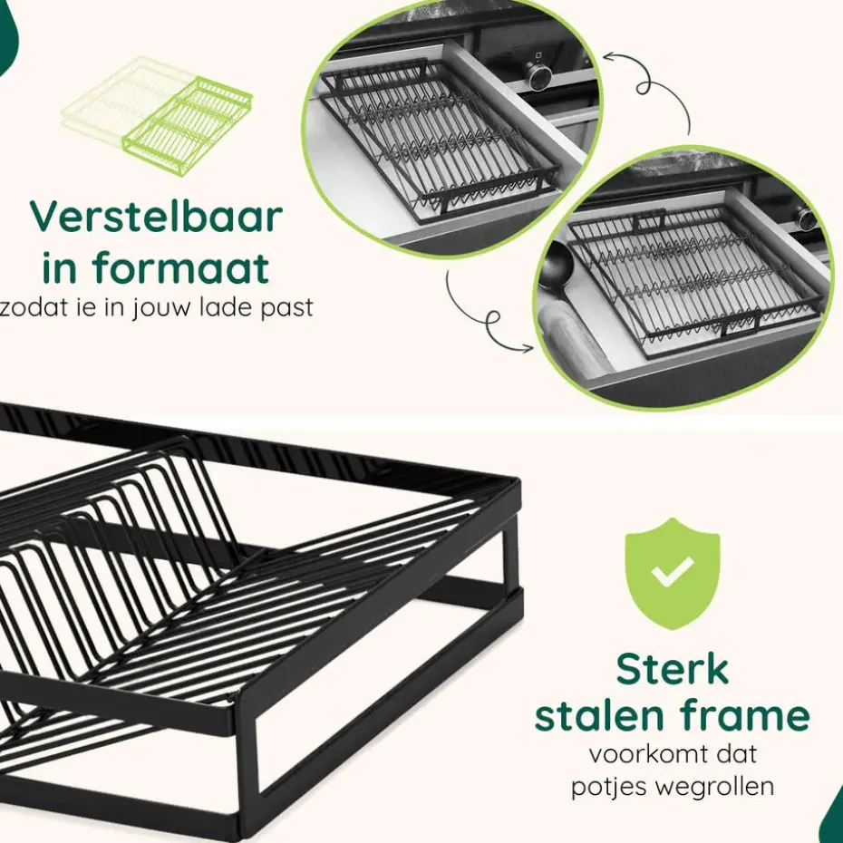 XIVADA Kruidenrek met 24 potjes - Organizer lade liggend - Met labels