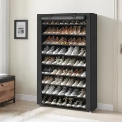 XXL Extra Groot Schoenenrek met 10 Niveaus - tot 54 Paar Schoenen - Zwart