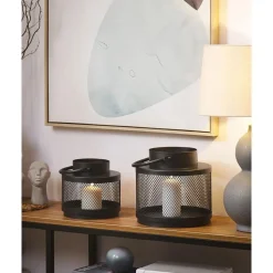 YAMDENA - Lantaarn - Zwart - IJzer