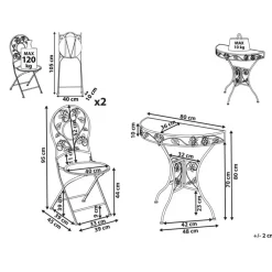 YAVIZA - Bistroset - Lichtbeige - IJzer