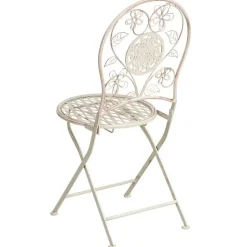 YAVIZA - Set van 2 tuinstoelen - Lichtbeige - IJzer