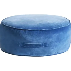 YULLE - Poef - Blauw - Fluweel