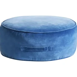 YULLE - Poef - Blauw - Fluweel