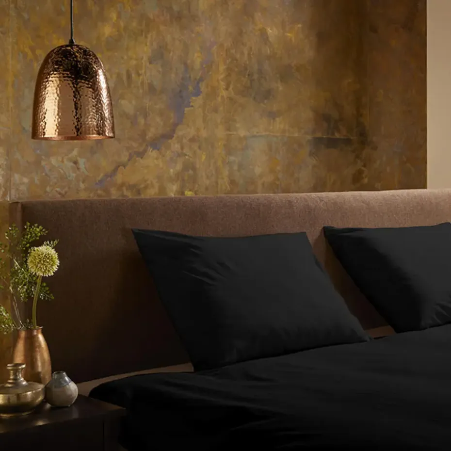 Zavelo Basic Uni Dekbedovertrek Zwart-1-persoons (140 x 200/220 cm)