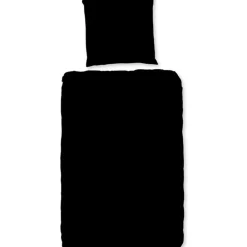 Zavelo Basic Uni Dekbedovertrek Zwart-1-persoons (140 x 200/220 cm)