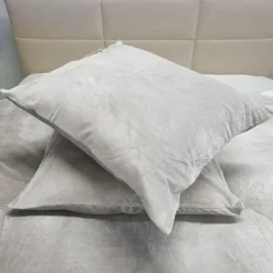 Zavelo Dekbedovertrek Velvet Comfort Zilver-Lits-jumeaux (240 x 200/220 cm)