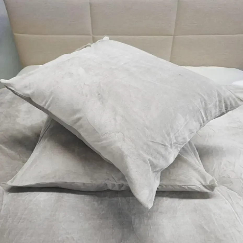 Zavelo Dekbedovertrek Velvet Comfort Zilver-Lits-jumeaux (240 x 200/220 cm)