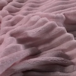 Zavelo Dorien Rib Teddy Dekbedovertrek Roze-Lits-jumeaux (240 x 200/220 cm)