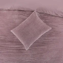 Zavelo Dorien Rib Teddy Dekbedovertrek Roze-2-persoons (200 x 200/220 cm)