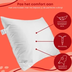 Zavelo Ecodown Hoofdkussen Synthetische Donsvezel
