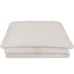 Zavelo Peuter Dekbedovertrek Royal Ruches Beige 120 x 150 cm