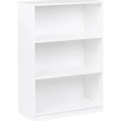 ZEHNA - Boekenkast 3 planken - Wit - 80 x 40 cm - Vezelplaat