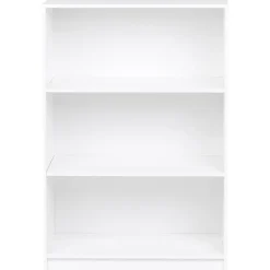 ZEHNA - Boekenkast 3 planken - Wit - 80 x 40 cm - Vezelplaat