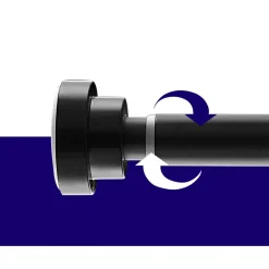 Zelf Opspannende Gordijnroede - Uitschuifbare Rail zonder boren - Zwart