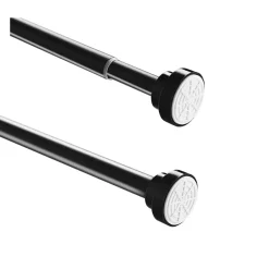 Zelf Opspannende Gordijnroede - Uitschuifbare Rail zonder boren - Zwart
