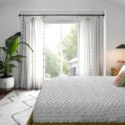 Zelf Opspannende Gordijnroede - Uitschuifbare Rail zonder boren - Zwart