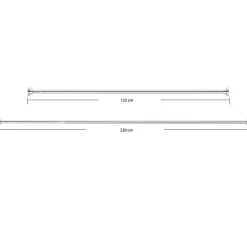 Zelf Opspannende Gordijnroede voor Gordijn - Zilver