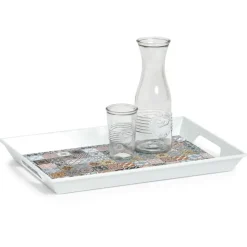 Zeller Dienblad - met mozaiekprint - melamine - 50 x 35 cm