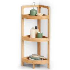Zeller Hoekkastje/rekje - bamboe - hout - 29 x 29 x 85 cm