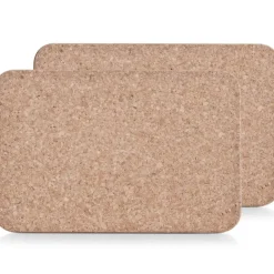 Zeller Placemat - 2x stuks - bruin - kurk - 30 x 20