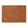 Zeller placemats lederlook - cognac bruin - 45 x 30 cm