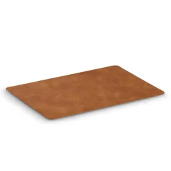 Zeller placemats lederlook - cognac bruin - 45 x 30 cm
