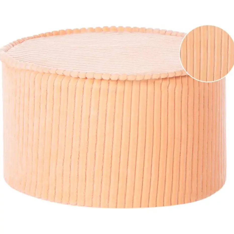 ZIKRIA - Poef - Perzik - Fluweel